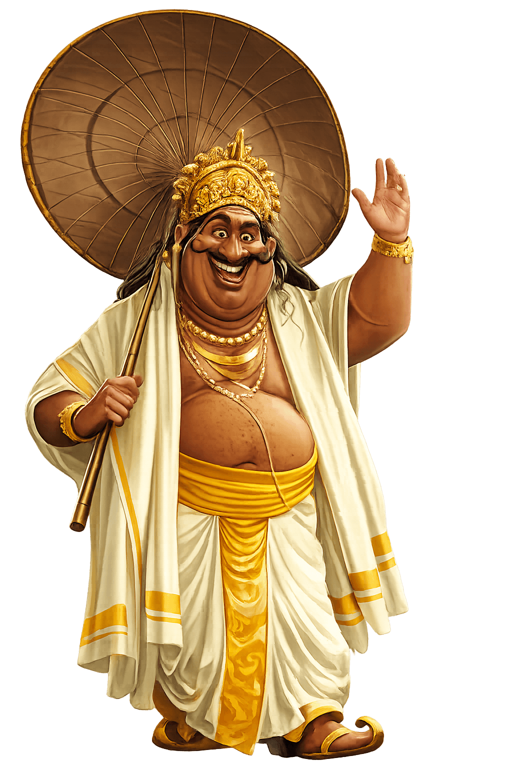 Maveli — King Mahabali welcoming you to Onam
